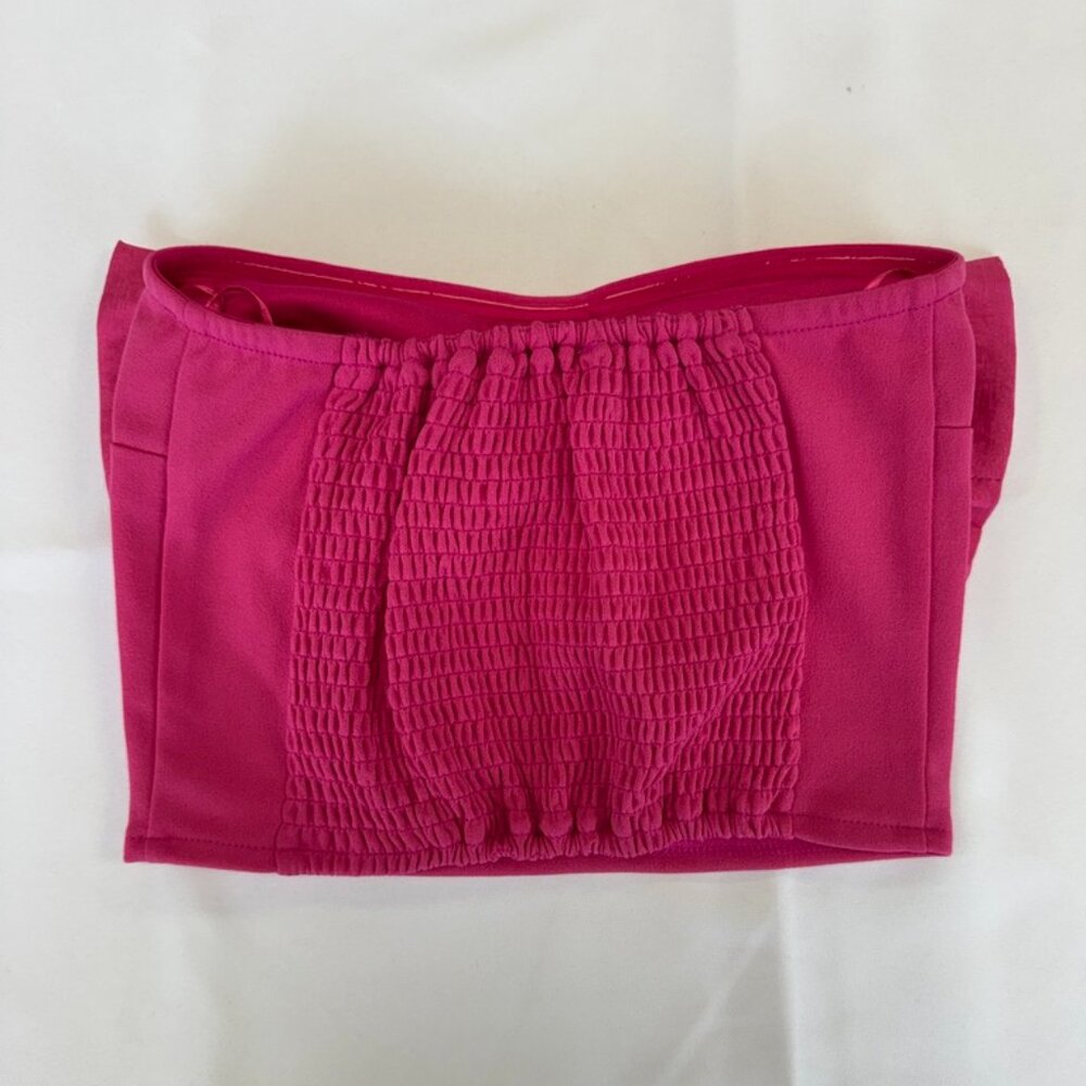 Thirty Thirty Strapless Bow Tube Top Hot Pink Size XS - Picture 4 of 6